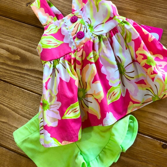 0/3m NWT RicRac & Ruffles 2 pc Outfit perfect for Spring! - Picture 9 of 9